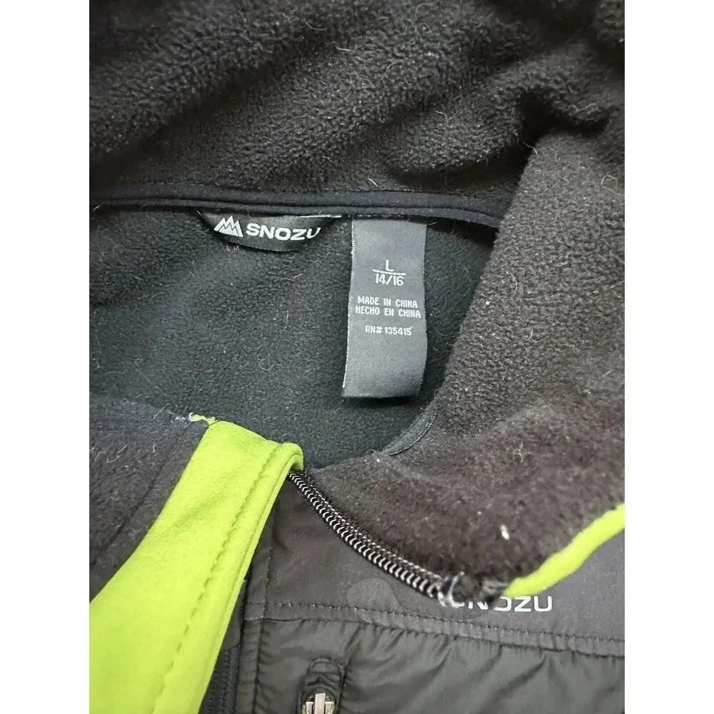 SNOZU Extreme Gear Boy's Jacket‎ Snow Ski Size (L) 14/16 CAMO Black Zip Pockets